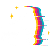 Rainbow Roller Skate Pop Art