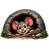 Little mouse out of hole