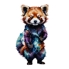 Bunter Panda Aquarell-Design