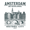 Amsterdam Netherlands City Canal Skyline