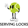 Serving Looks — Tennis-Stil Cartoon