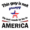 Grumpy Star mit US Flaggenstern