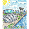 Glasgow Modern Skyline Wachsmalstift