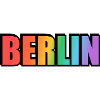 Berlin Rainbow Gradient Letters LGBT