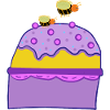 Muffin Cake Bees Insects Kids