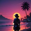 Sunset on the beach