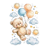 Teddybär-Ballon-Himmel-Laune