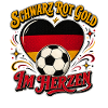 Schwarz-Rot-Gold Herz Fußball