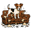 Jack Russell Terrier Comic Chaos Design