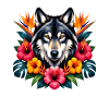 Fleurs tropicales Wolf’s Head