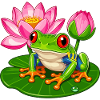 Lotusfrosch im Farbenzauber