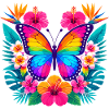 Bunter Tropen-Schmetterling