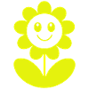 Smiling Sunflower Neon Yellow