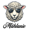 Mählanie Schaf mit Sonnenbrille