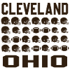 Cleveland Ohio Football Helmets Pattern