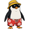 Strand-Pinguin Hawaii-Look