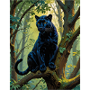 Schwarzer Panther im Dschungel