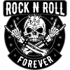 Rock N Roll Skull Crest