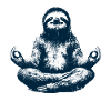 Yoga Sloth Meditating Namaste
