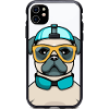 Pug mit Schnorchel und Brille