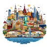 Weltstadt Skyline Kollage