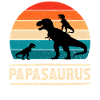 Papasaurus Dino Retro Sunset