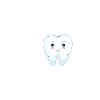 Smiling tooth with pulse line