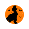 Frohes Halloween Dino Silhouette