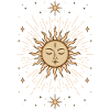 Mystical Sun – Spiritual Boho Motif