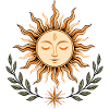 Midsummer Sun – Boho Nature Symbol