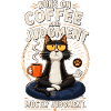 Coffee Cat Meditating: Judgment Zen