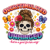 Overstimulated Unhinged Patch Skull