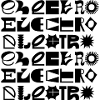 Logo-Design der Elektro-Musiktypografie
