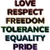 Fierté néon : Amour Respect Liberté