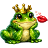Kronfrosch-Kuss-Design