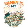 Ramen Therapy Cat