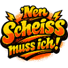 Nen Scheiss Muss ich retro comic