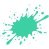Turquoise paint splash