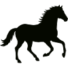 Silhouette de cheval au galop