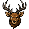 Forest deer head illustration