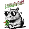 Cannabybara Chill Capybara Cannabis Style