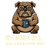 Bulldogge Böser Blick Kaffee