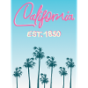 California Retro Palm Skyline