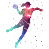 Handball Handball Player Space Handball Player
