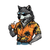 Wolf Comic Sommer