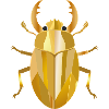 Goldener Scarabäus Symbol Stil