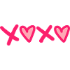 XOXO Herzen - Pink Love Statement
