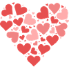 Herz Collage - Rosa Rotes Love Design