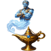 Génie bleu de Golden Lamp