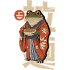 Des grenouilles mangeant des ramen